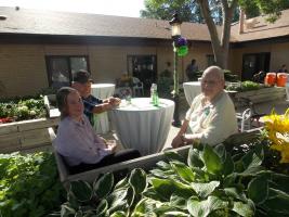 Residents enjoying the party